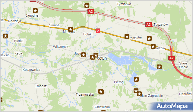 mapa Kotuń powiat siedlecki, Kotuń powiat siedlecki na mapie Targeo