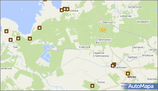 mapa Krakulice, Krakulice na mapie Targeo