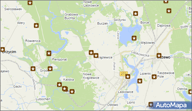 mapa Krąplewice, Krąplewice na mapie Targeo