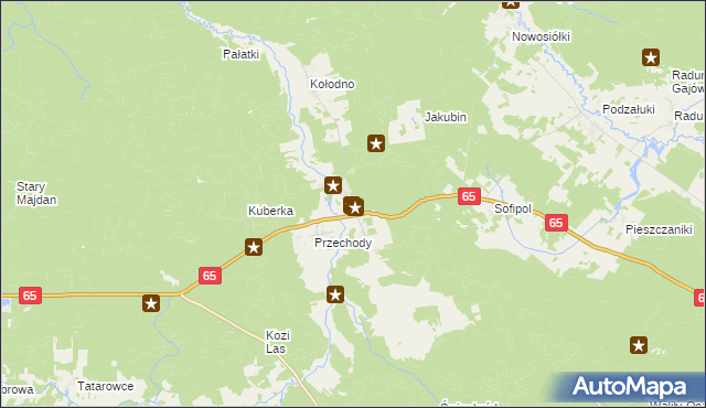 mapa Królowy Most, Królowy Most na mapie Targeo