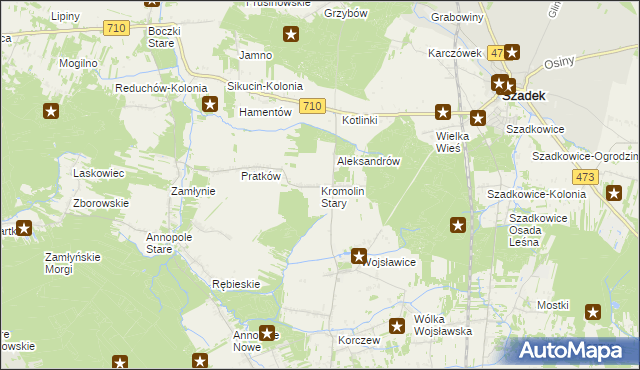 mapa Kromolin Stary, Kromolin Stary na mapie Targeo