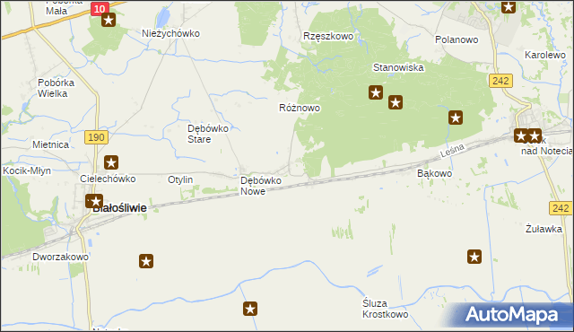 mapa Krostkowo, Krostkowo na mapie Targeo