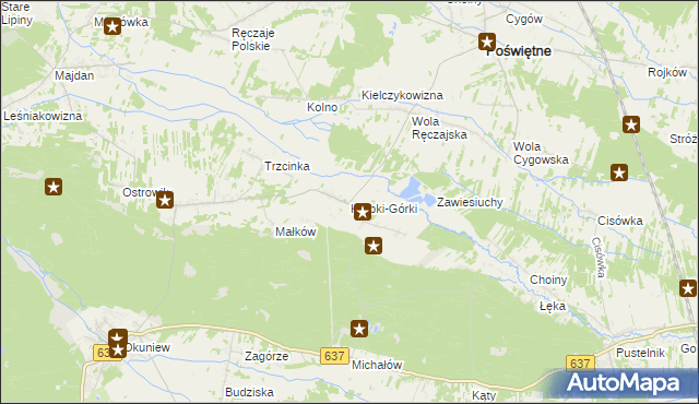 mapa Krubki-Górki, Krubki-Górki na mapie Targeo