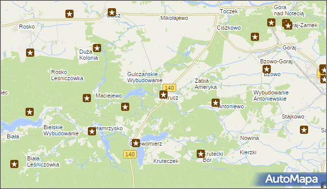 mapa Krucz, Krucz na mapie Targeo