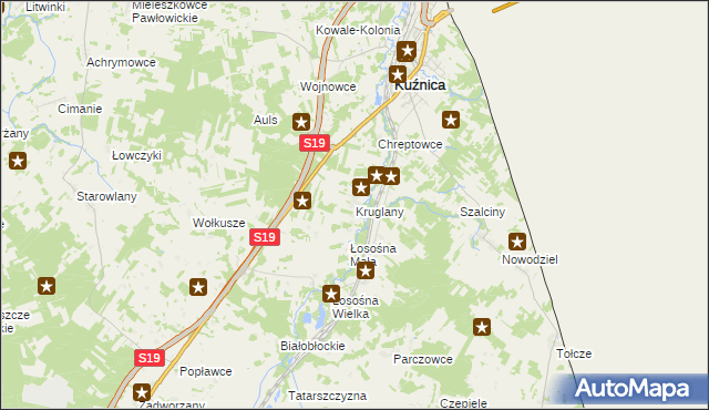 mapa Kruglany, Kruglany na mapie Targeo
