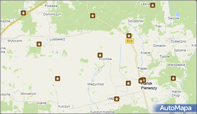 mapa Krychów, Krychów na mapie Targeo