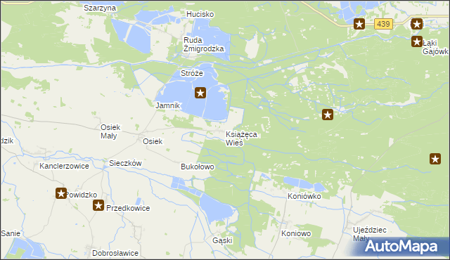 mapa Książęca Wieś, Książęca Wieś na mapie Targeo