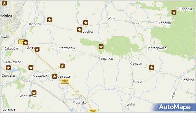 mapa Książnica, Książnica na mapie Targeo