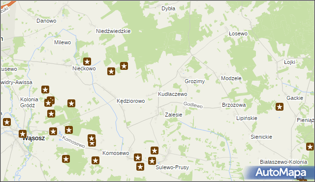 mapa Kudłaczewo, Kudłaczewo na mapie Targeo