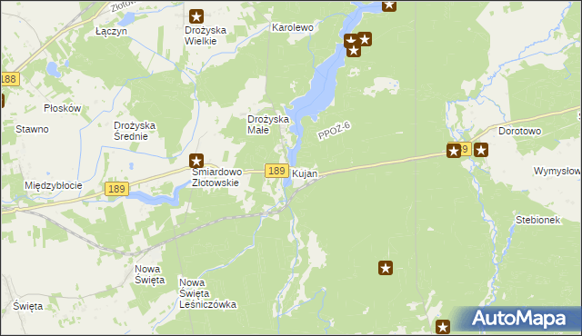 mapa Kujan, Kujan na mapie Targeo