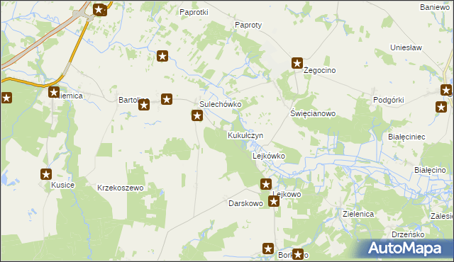 mapa Kukułczyn, Kukułczyn na mapie Targeo