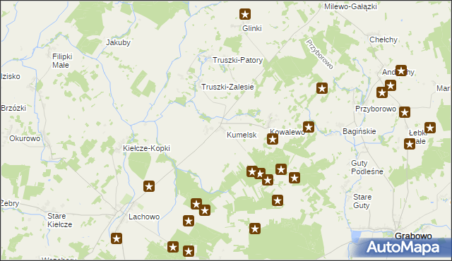 mapa Kumelsk, Kumelsk na mapie Targeo