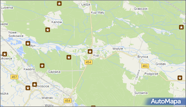 mapa Kup, Kup na mapie Targeo