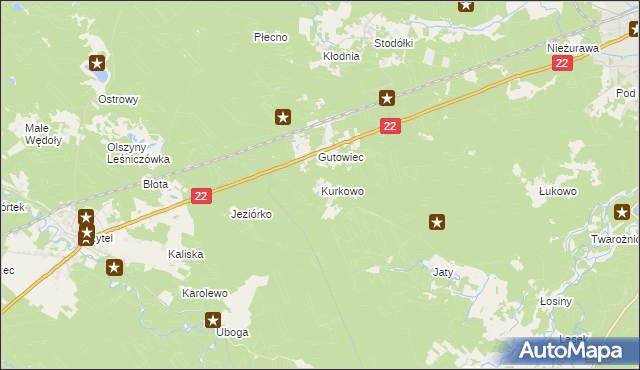 mapa Kurkowo gmina Czersk, Kurkowo gmina Czersk na mapie Targeo