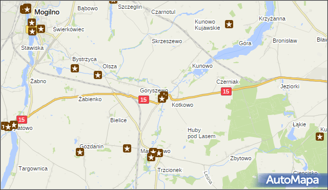 mapa Kwieciszewo, Kwieciszewo na mapie Targeo