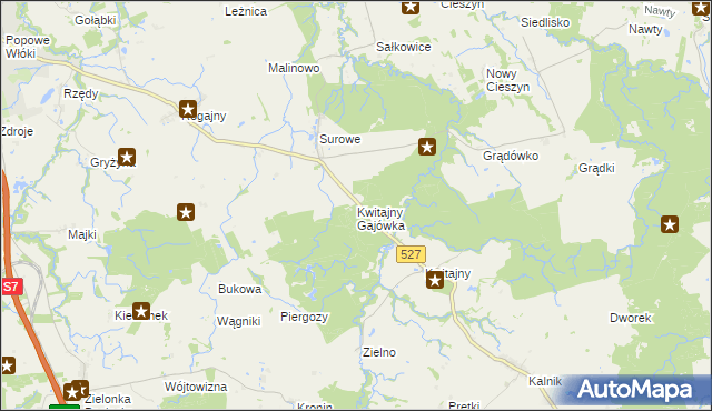 mapa Kwitajny Gajówka, Kwitajny Gajówka na mapie Targeo