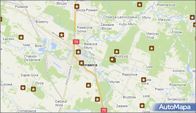 mapa Łabędziów, Łabędziów na mapie Targeo