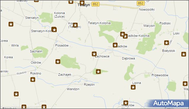 mapa Łachowce, Łachowce na mapie Targeo
