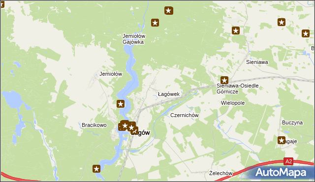 mapa Łagówek, Łagówek na mapie Targeo