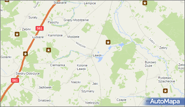 mapa Ławsk, Ławsk na mapie Targeo