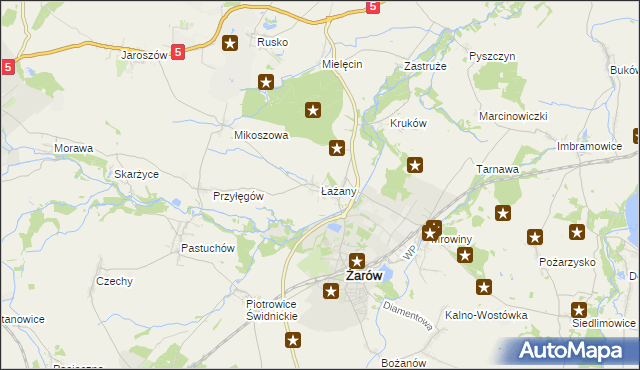 mapa Łażany, Łażany na mapie Targeo