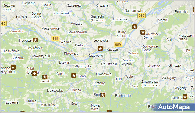 mapa Łazy Brzyńskie, Łazy Brzyńskie na mapie Targeo