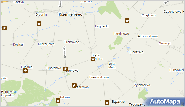 mapa Łęka Wielka, Łęka Wielka na mapie Targeo