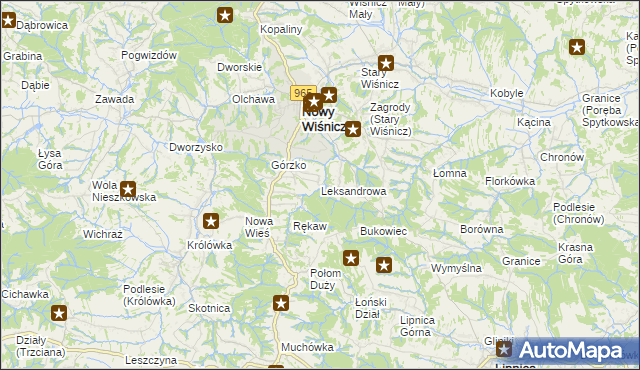 mapa Leksandrowa, Leksandrowa na mapie Targeo