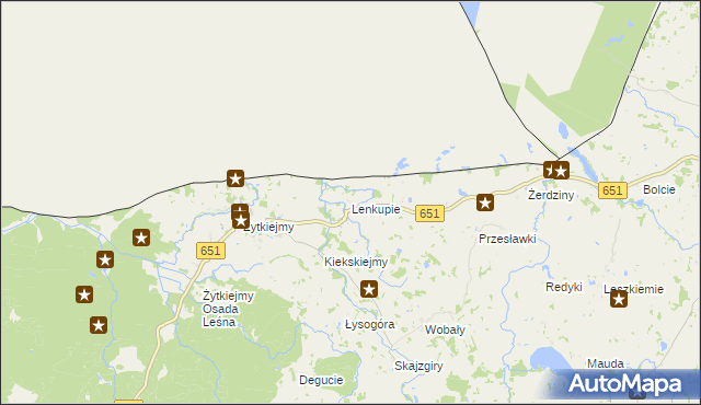 mapa Lenkupie, Lenkupie na mapie Targeo