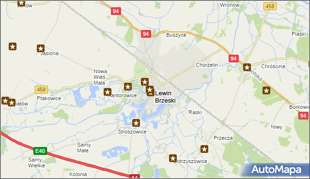 mapa Lewin Brzeski, Lewin Brzeski na mapie Targeo