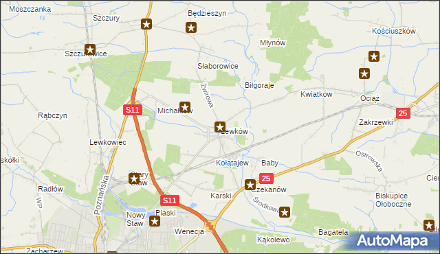 mapa Lewków, Lewków na mapie Targeo