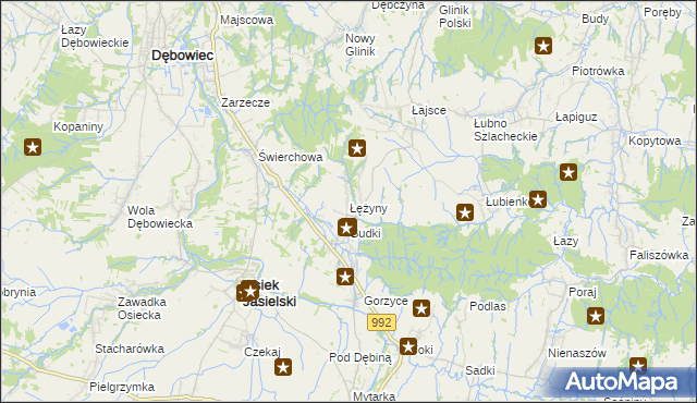 mapa Łężyny, Łężyny na mapie Targeo