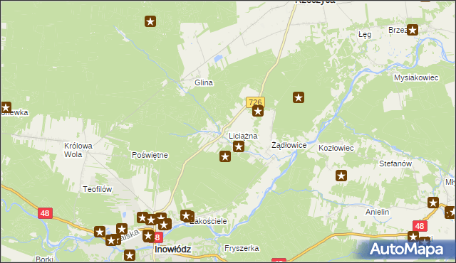 mapa Liciążna, Liciążna na mapie Targeo