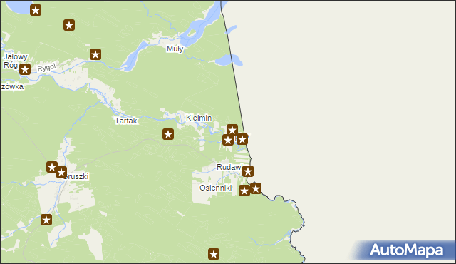 mapa Lipiny gmina Płaska, Lipiny gmina Płaska na mapie Targeo