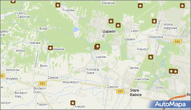 mapa Lipków, Lipków na mapie Targeo
