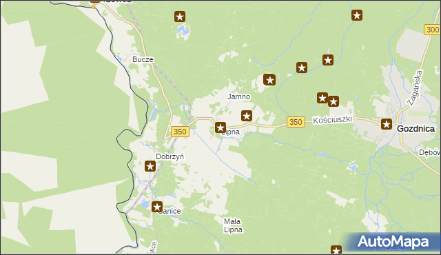 mapa Lipna gmina Przewóz, Lipna gmina Przewóz na mapie Targeo