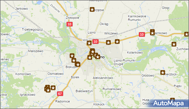 mapa Lipno, Lipno na mapie Targeo