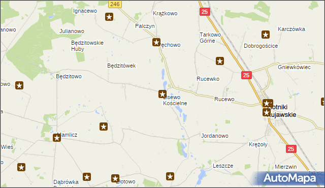 mapa Lisewo Kościelne, Lisewo Kościelne na mapie Targeo