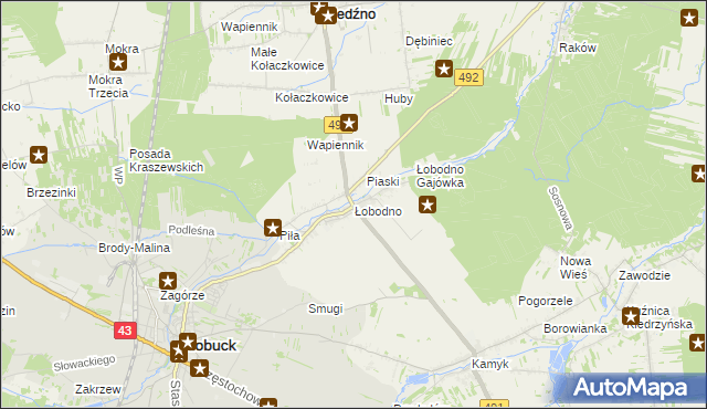 mapa Łobodno, Łobodno na mapie Targeo