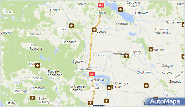 mapa Łochocin, Łochocin na mapie Targeo