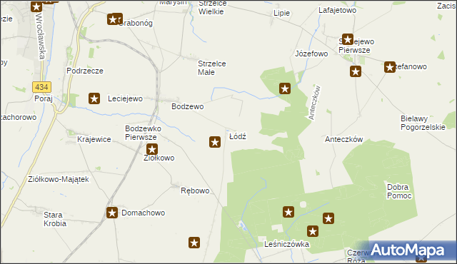 mapa Łódź gmina Piaski, Łódź gmina Piaski na mapie Targeo
