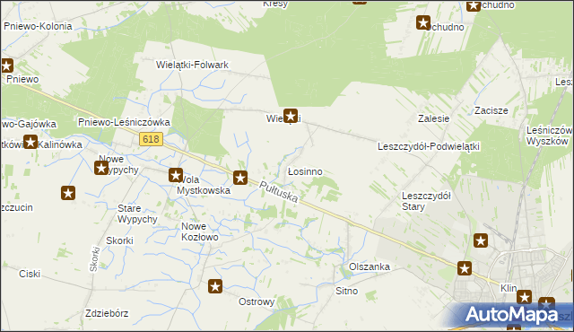 mapa Łosinno, Łosinno na mapie Targeo