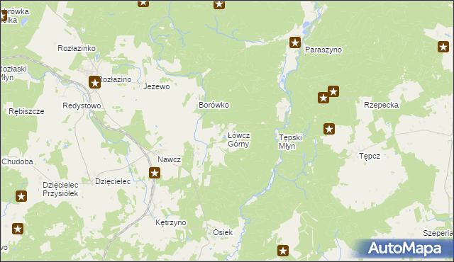 mapa Łówcz Górny, Łówcz Górny na mapie Targeo