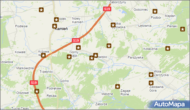 mapa Łowisko, Łowisko na mapie Targeo