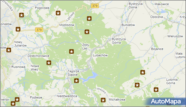 mapa Lubachów, Lubachów na mapie Targeo