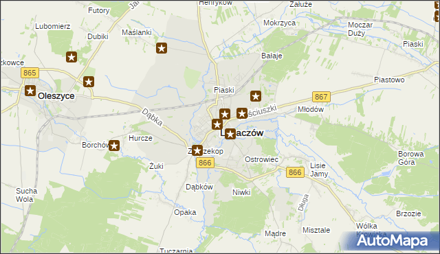 mapa Lubaczów, Lubaczów na mapie Targeo