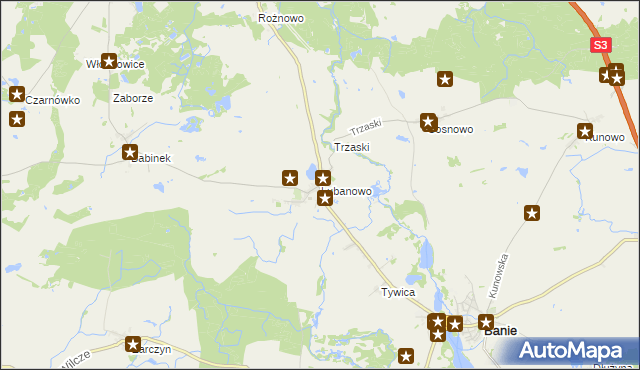 mapa Lubanowo, Lubanowo na mapie Targeo