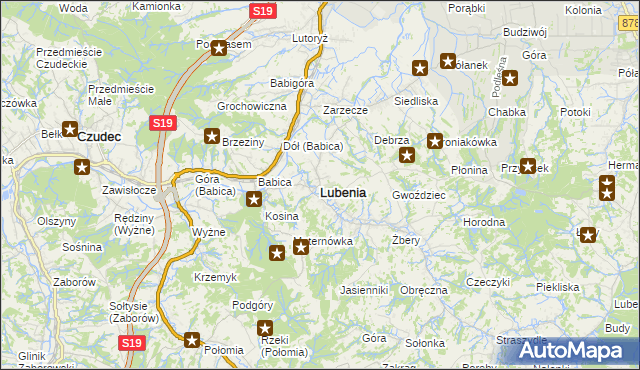mapa Lubenia, Lubenia na mapie Targeo