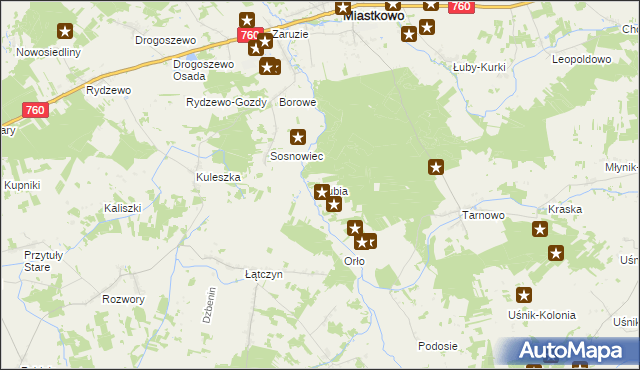 mapa Łubia, Łubia na mapie Targeo