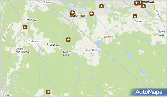 mapa Lubiechów, Lubiechów na mapie Targeo